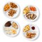4 Pack Reusable White Melamine Portion Control Plates with Dividers for Adults, Dinner, Microwave and Dishwasher Safe (10 In)